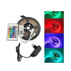 RGB ŞERİT LED SETİ 5 METRE RGB LED 96 RENK + TRAFO + RGB KUMANDA